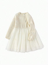 Balabala Girls' Dress, Young Girl' Mesh Skirt, New Autumn/Winter 2024